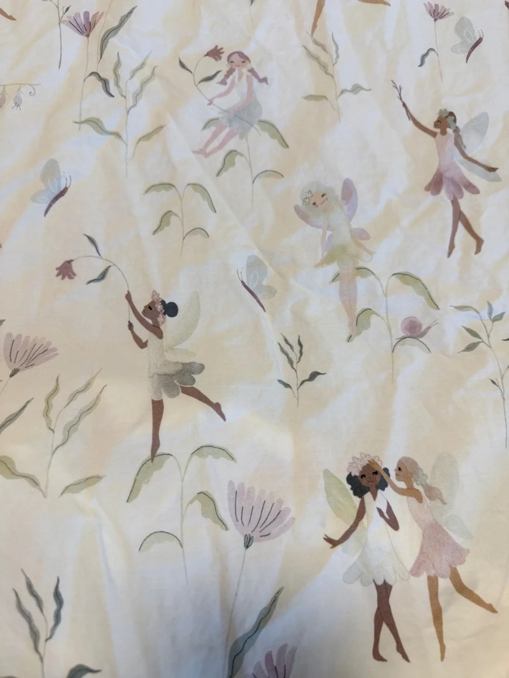 Pottery Barn Kids Talia Fairy Fitted Sheet Full Organic Cotton  Floral